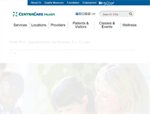 Tablet Screenshot of centracare.com